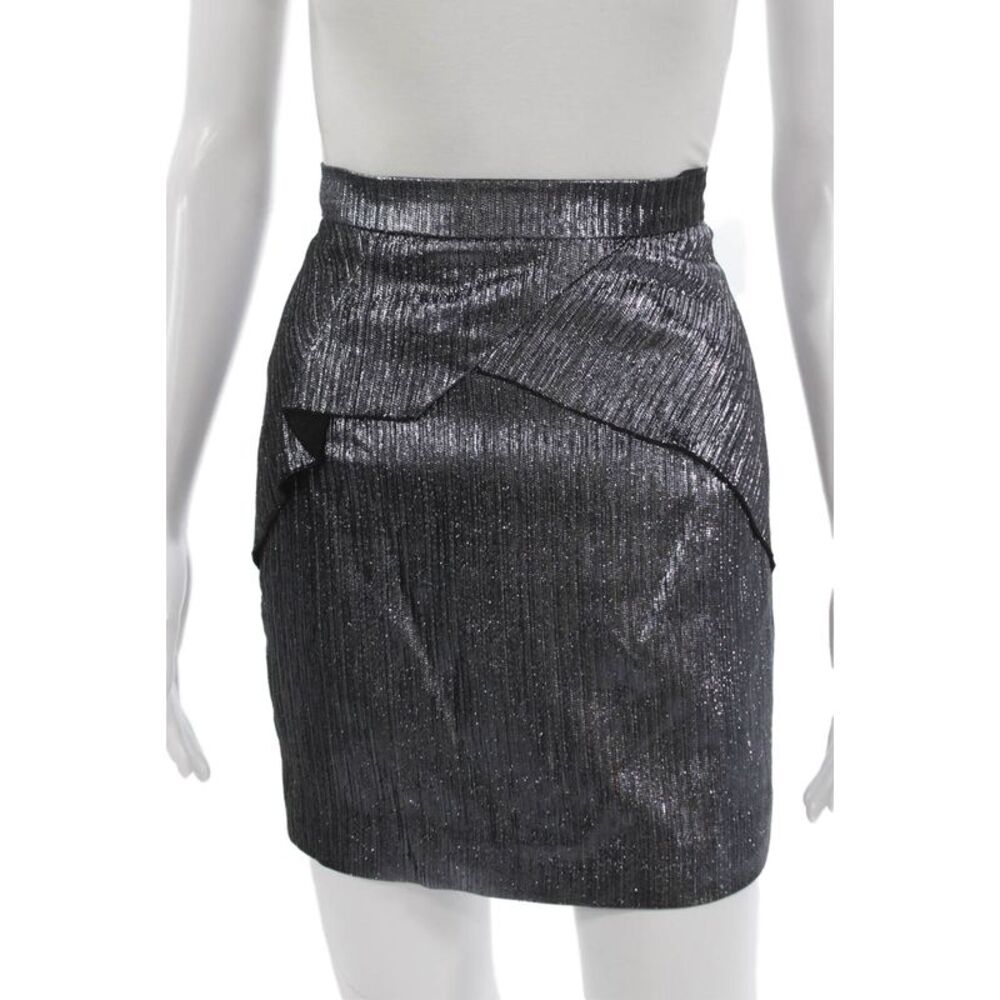 Roland Mouret Womens Mini Viscose Gray Zip Skirt Size 2